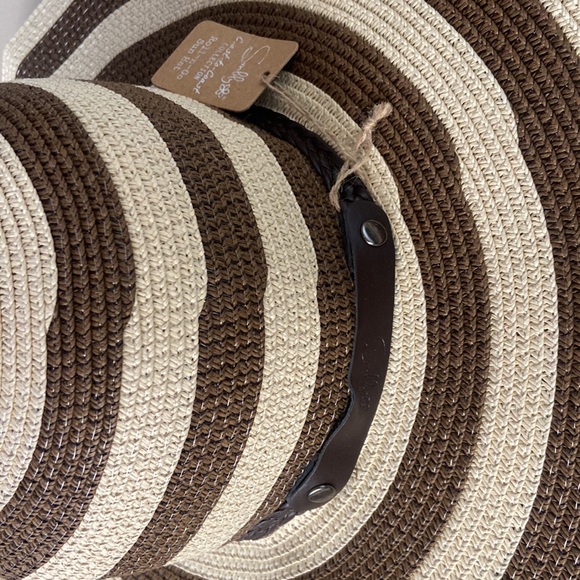 Sunlily Roll-n-Go Sun Hat Size OS Brown and Tan with Leather band NWT - Picture 3 of 8